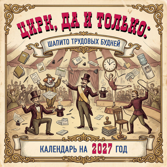 Цирк, да и только: шапито трудовых будней. Календарь настенный на 2027 год (300х300 мм)