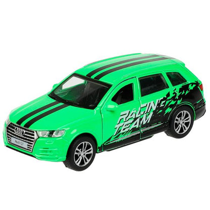 Машина металл AUDI Q7 СПОРТ длина 12 см, двер, багаж, инер, зеленый, кор. Технопарк в кор.2*36шт
