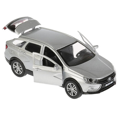 VESTA-CROSS-SL Машина металл LADA VESTA SW CROSS, длина 12 см, откр двери, багаж, инерц, Технопарк в