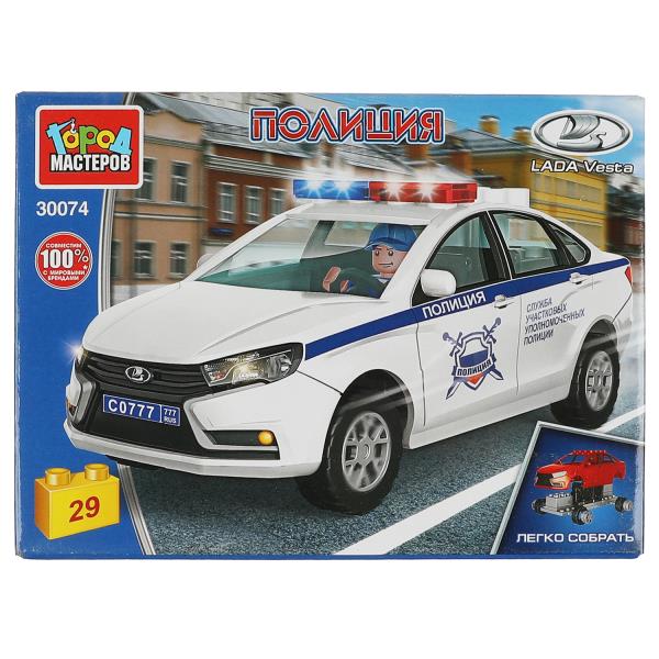 Конструктор LADA vesta: ПОЛИЦИЯ, 29 дет. (легко собрать) Город мастеров в кор.2*40шт