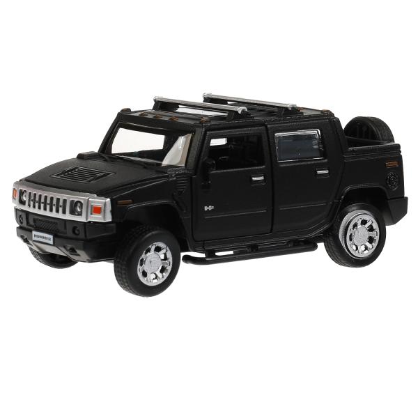 Машина металл HUMMER H2 PICKUP МАТОВЫЙ 12 см, двери, багажн, черный, кор. Технопарк в кор.2*36шт