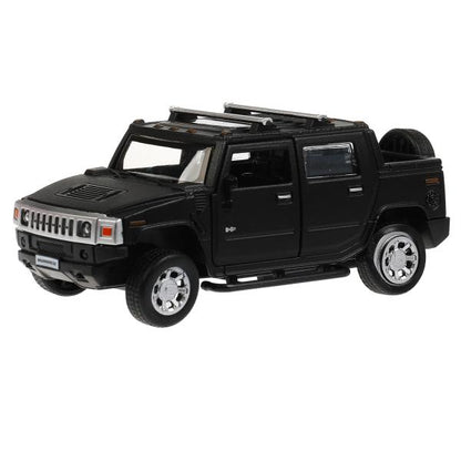 Машина металл HUMMER H2 PICKUP МАТОВЫЙ 12 см, двери, багажн, черный, кор. Технопарк в кор.2*36шт