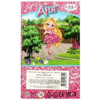 Кукла Анечка 12см, акс., кор КАРАПУЗ в кор.120шт