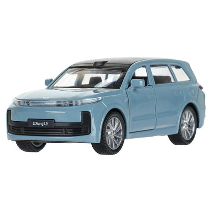 Машина металл li auto l9 10,5 cm, двери, инерц, голубой, кор. Технопарк в кор.2*36шт