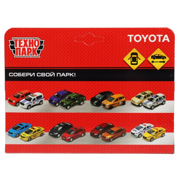 Машина металл TOYOTA HILUX 12 см, двери, инерц, красный, кор. Технопарк в кор.2*36шт