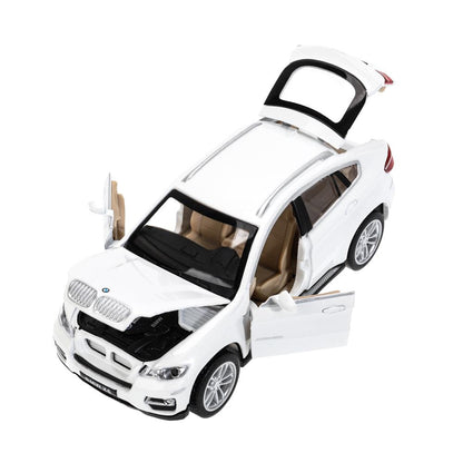 Машина металл свет-звук BMW X6, 15,5 см, двери, капот, багажник, инерция Технопарк в кор.2*24шт