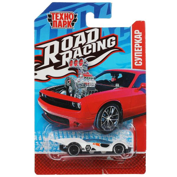Машина металл ROAD RACING СУПЕРКАР 7,5 см, в ассорт, блист. Технопарк в кор.2*288шт