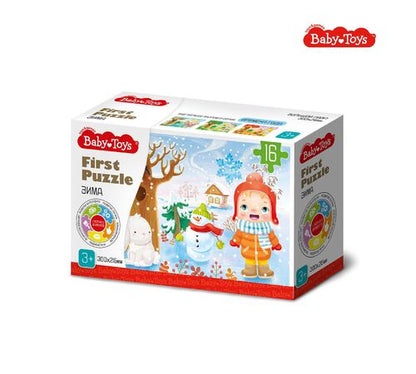 Пазл First Puzzle "Времена года. Зима" (16 эл) Baby Toys