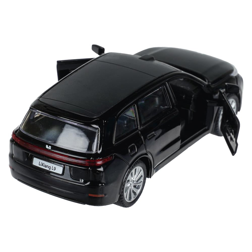 Машина металл li auto l9 10,5 cm, двери, инерц, черный, Технопарк