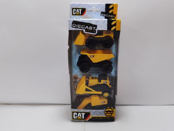 Модель пластик СТРОИТЕЛЬНАЯ ТЕХНИКА cat 8 см,4 шт, подвиж. дет.кор. Технопарк в кор.2*144наб