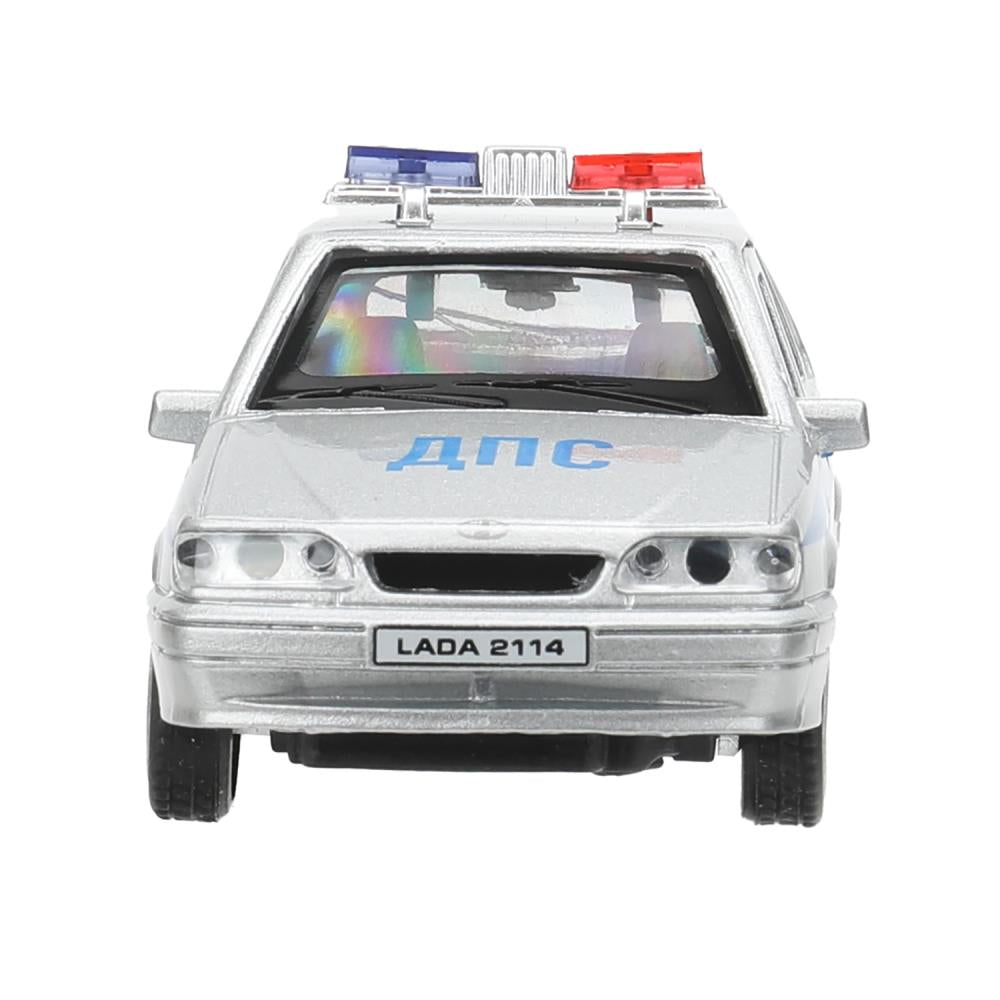 Машина металл свет-звук LADA-2114 "SAMARA" ПОЛИЦИЯ 12 см, двери, багаж, кор. Технопарк в кор.2*36шт