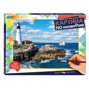 Картина по номерам 30х40 см маяк МУЛЬТИ АРТ в кор.24шт