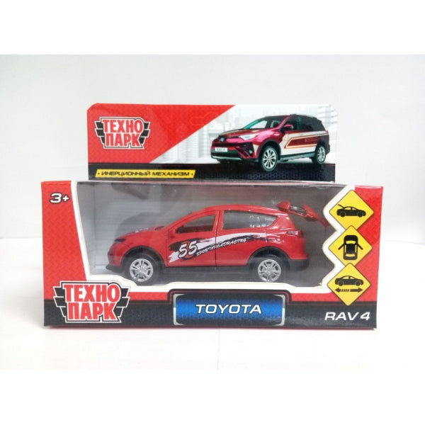 ТМ Технопарк. Машина металл "TOYOTA RAV4 СПОРТ", длина 12 см, откр дв, багаж, инерц. в кор.2*36