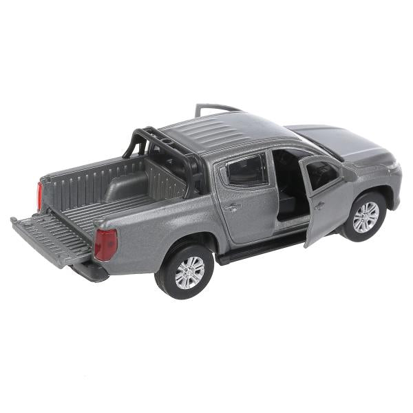 Технопарк. Модель "Mitsubishi L200 Pickup" матовый серый 13см, металл двери, багаж арт.L200-12FIL-GY