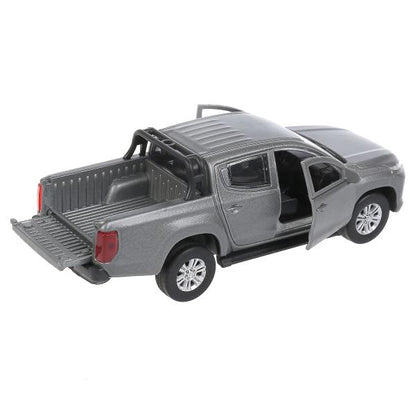 Технопарк. Модель "Mitsubishi L200 Pickup" матовый серый 13см, металл двери, багаж арт.L200-12FIL-GY