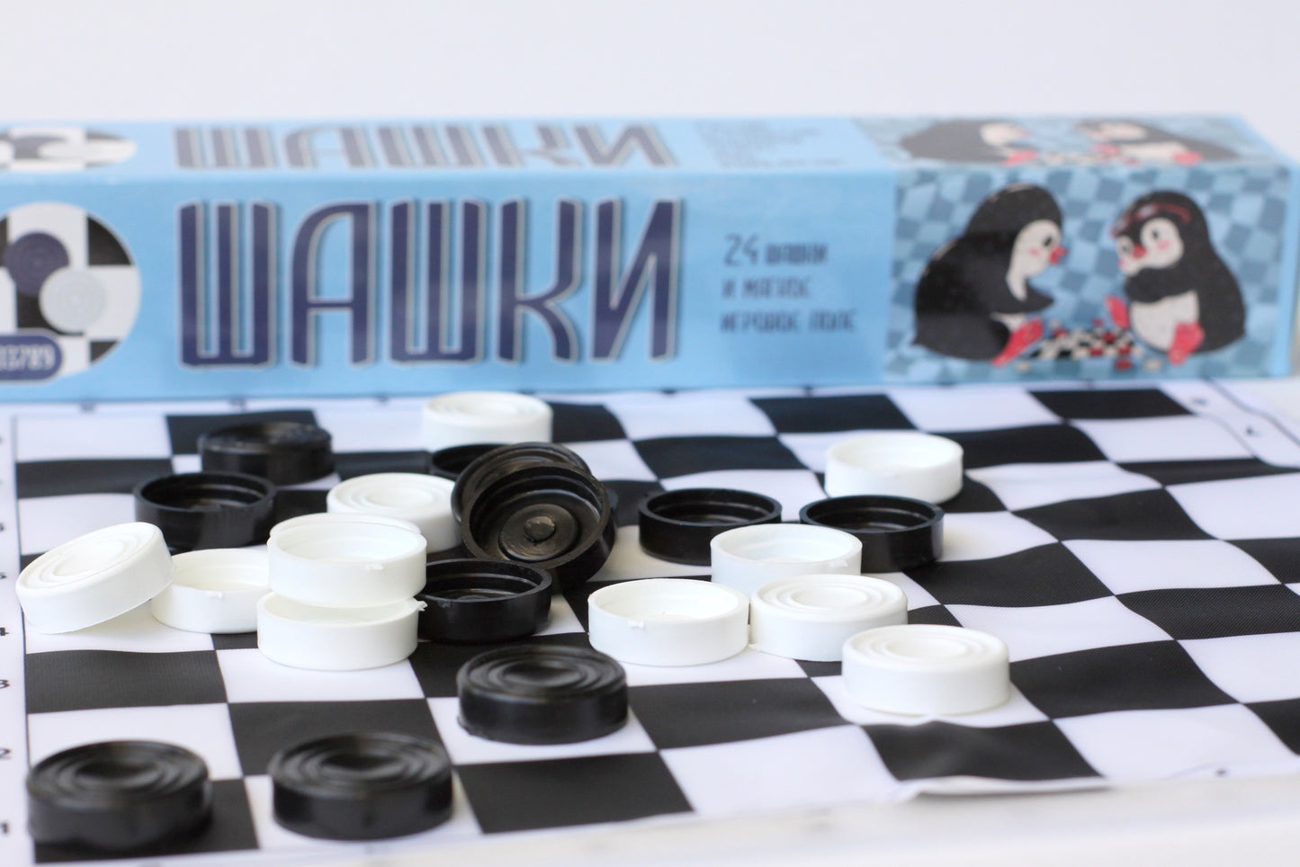 Игра настольная "Шашки" (мягкое поле)