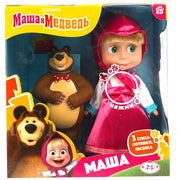 Кукла Маша И МЕДВЕДЬ маша 15см, озвуч., мишка, кор КАРАПУЗ в кор.30шт