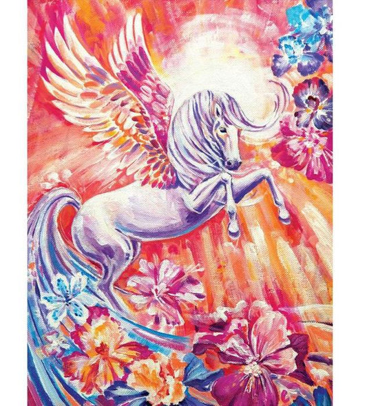 Школа талантов. Алмазная вышивка 30x40 см арт.5371217/5371216 "Пегас" с полным заполнением на раме