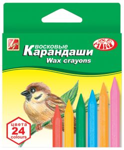 Луч. Карандаши восковые шестигранные "Мини" 24 цв. арт.12С 866-08 /52