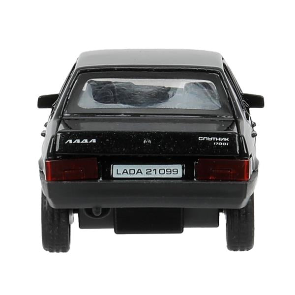 Машина металл свет-звук LADA 21099"спутник",12см,откр дв,баг,инер,черный,кор Технопарк в кор.2*36шт
