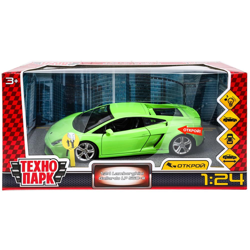 Машина металл свет-звук lamborghini gallardo lp 560-4, 18 см, двери,багажник Технопарк в кор.2*6шт