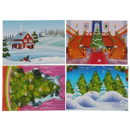 Новый год. Игра с липучками в коробке. Умные игры в кор.20шт
