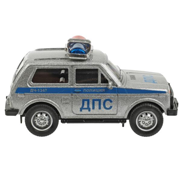 Машина металл LADA ПОЛИЦИЯ 10 см, инерция, кор. Технопарк в кор.2*96шт