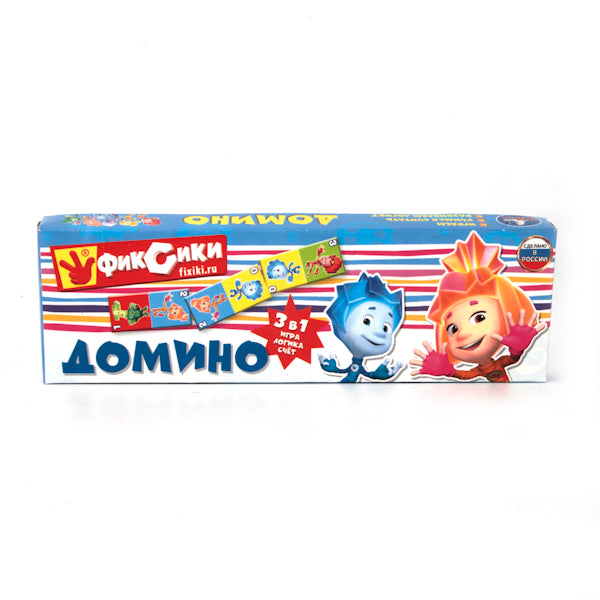 ДОМИНО ПЛАСТМАССОВОЕ УМНЫЕ ИГРЫ "ФИКСИКИ" 3-В-1 В КОР. в кор.100шт