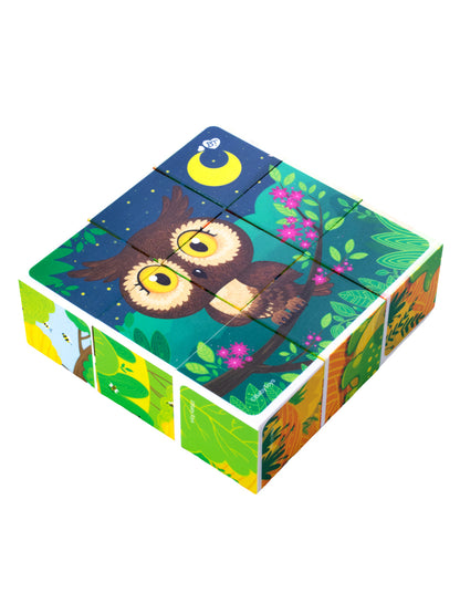 Кубики "Зверята" (без обклейки) 9 шт Baby Toys