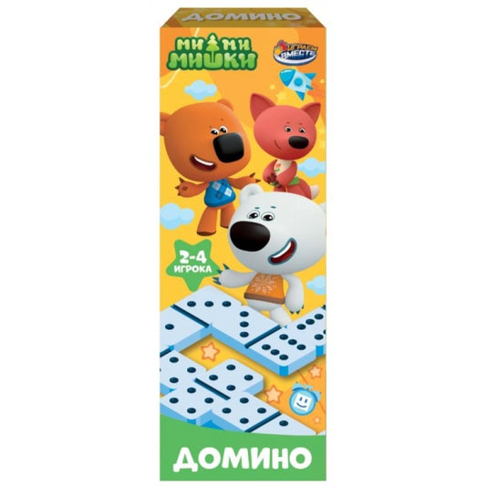 Настольная игра домино, Ми-ми-мишки кор.5*13*2с ИГРАЕМ ВМЕСТЕ в кор.2*180шт