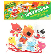 Шнуровка-бусы 17*13см Ми-ми-мишки пакет Буратино в кор.80шт