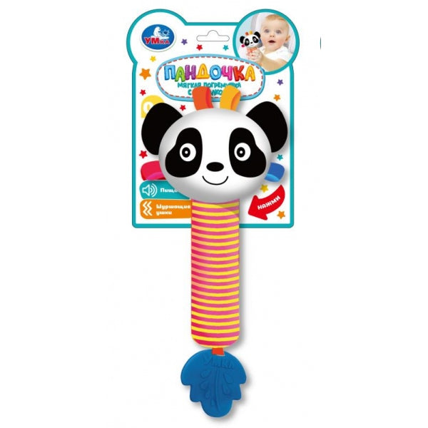 Текстильная игрушка погремушка - пищалка Умка в кор.250шт