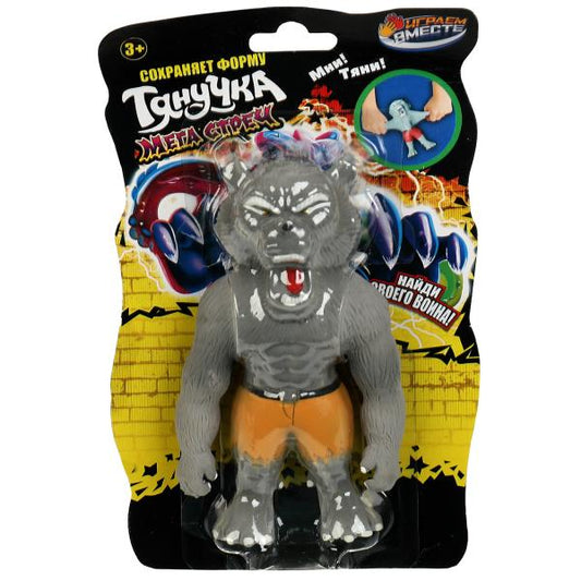 053-22B-1-R (15) Игрушка тянучка волк, блист.20*12*3см ИГРАЕМ ВМЕСТЕ в кор.15шт