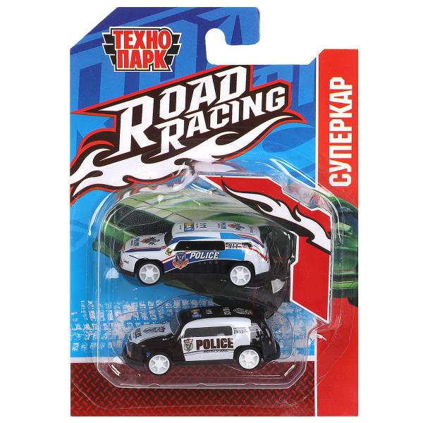 Машина металл ROAD RACING набор 7,5см, 2 шт,металл,в ассорт блистер Технопарк в кор.2*240наб