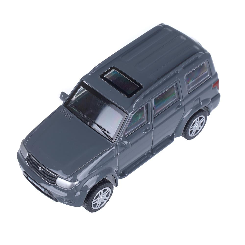 Машина металл UAZ patriot 10,5 см, инерция, черный, кор. Технопарк в кор.2*36шт