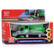 VACCAR-12SL-GN 317735 Машина металл свет-звук УБОРОЧНАЯ МАШИНА 15,5 см, двери, багаж, зелен, кор. Те