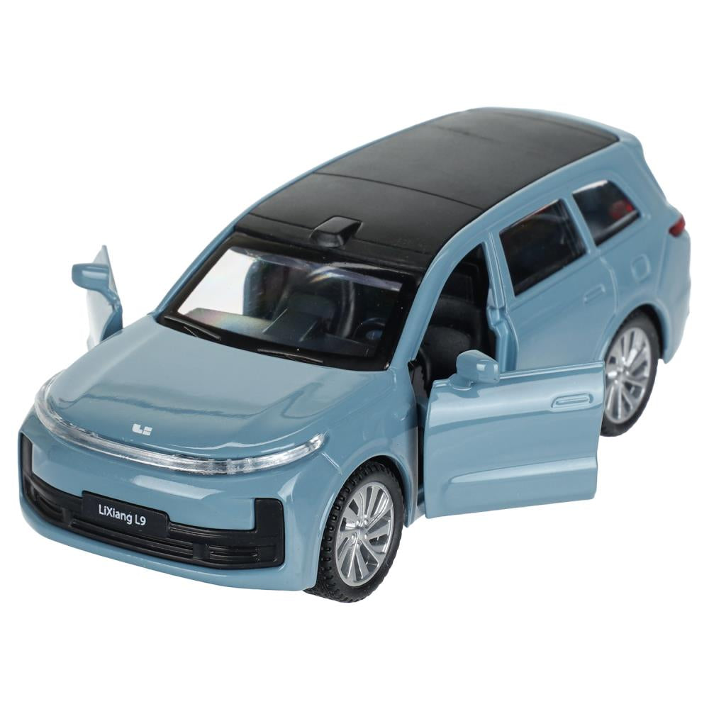 Машина металл li auto l9 10,5 cm, двери, инерц, голубой, кор. Технопарк в кор.2*36шт