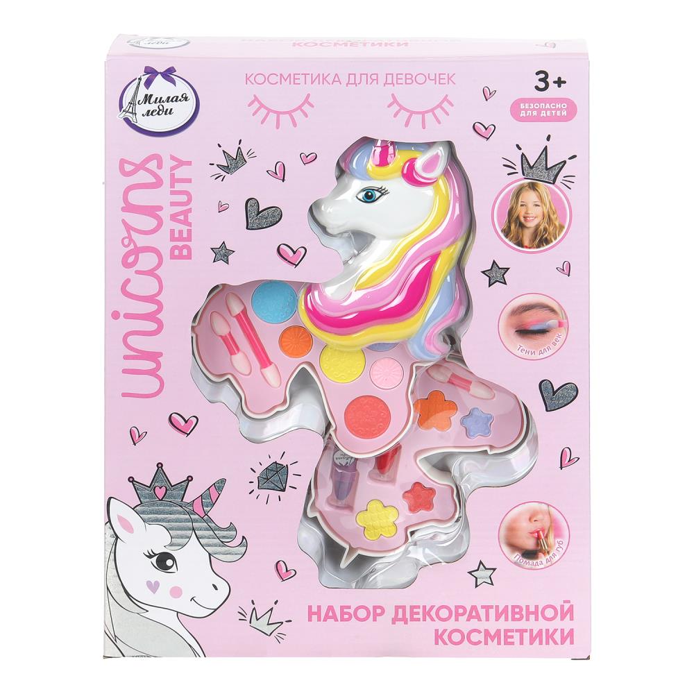 Косметика ДЛЯ ДЕВОЧЕК тени д/век, помада д/губ МИЛАЯ ЛЕДИ в кор.2*24шт