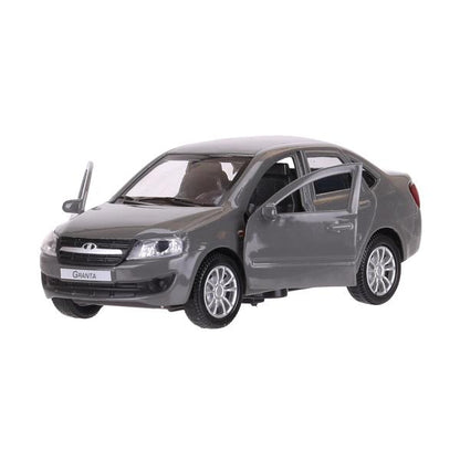 Машина металл LADA granta 11,5 см, двери, инерц, серый, кор. Технопарк в кор.2*36шт