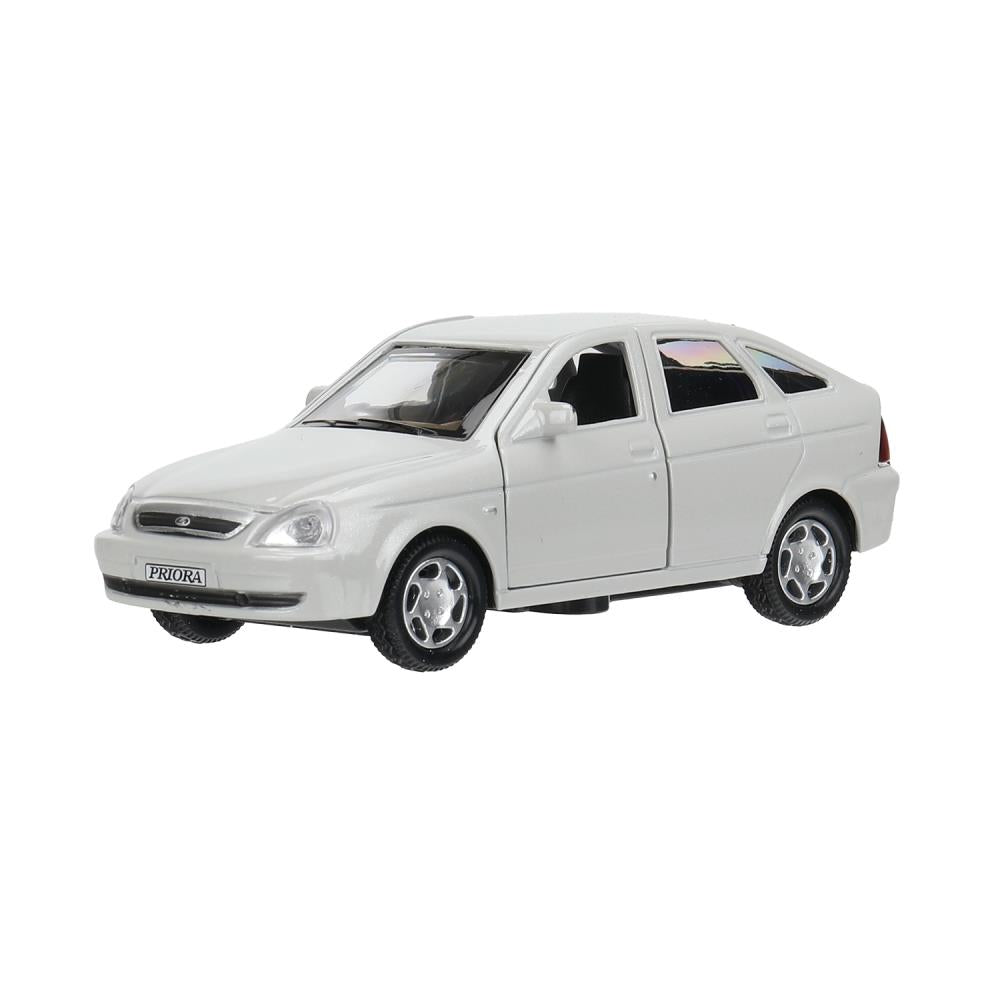 Машина металл LADA PRIORA 12 см,двери,инерц,серебристый перламутр,кор. Технопарк в кор.2*36шт