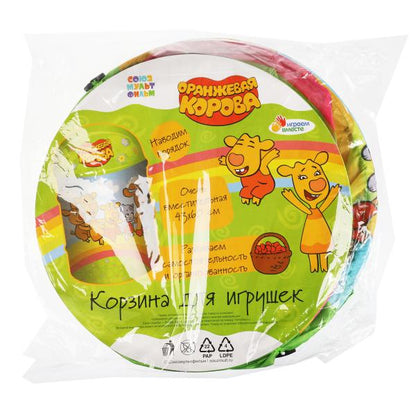 Корзина для игрушек Оранжевая корова 43*60см ИГРАЕМ ВМЕСТЕ в кор.24шт