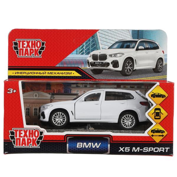 Технопарк. Модель "BMW X5 M-Sport" 12 см, металл двери, багаж, бел, кор. арт.X5-12-WH