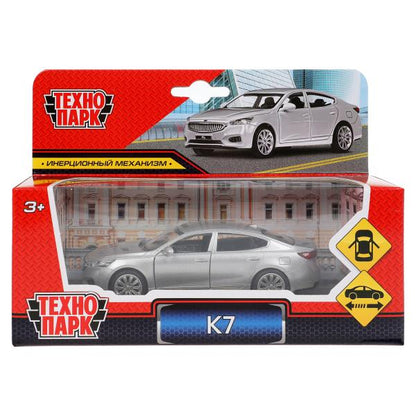 Машина металл KIA k7, 11,5 см, двери, инерция, кор. Технопарк в кор.2*48шт
