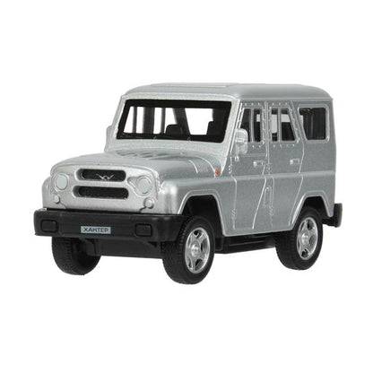 Машина металл UAZ ХАНТЕР длина 10,5 см, инерция, серебристый, кор. Технопарк в кор.2*36шт