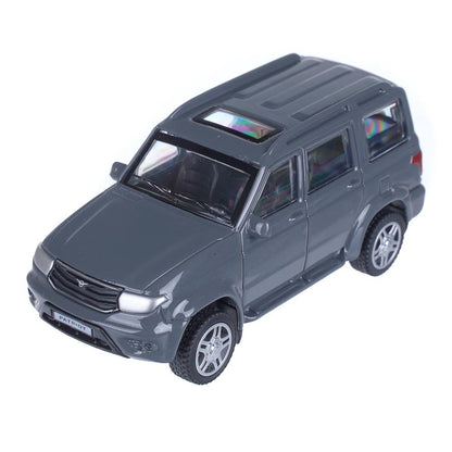 Машина металл UAZ patriot 10,5 см, инерция, черный, кор. Технопарк в кор.2*36шт