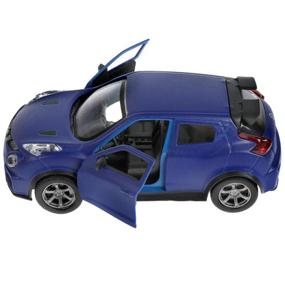 Машина металл NISSAN JUKE-R 2.0 SOFT 12 см, двер, багаж, инерц, синий, кор. Технопарк в кор.2*36шт