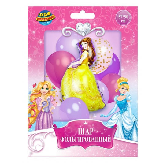 Шар фольгированная фигура белль 57*90 см ЧУДО ПРАЗДНИК в кор.300шт