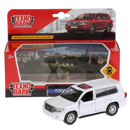 CRUISER-WT262770 Машина металл TOYOTA LAND CRUISER длина 12,5 см, двери, инерц, белый, кор. Технопар