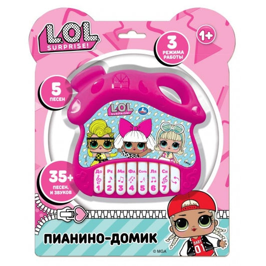 Пианино-домик ЛОЛ 35 песен,враз и звуков.блист.бат. Умка в кор.2*84шт