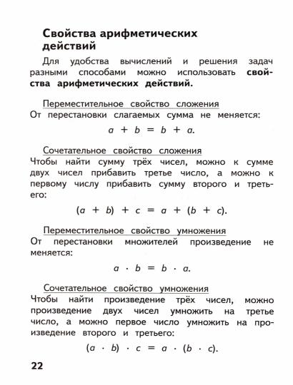 Глаголева. (ФП2019/2022) Справочник младшего школьника. Правила по математике. 1-4 классы/УМК "Школа России"